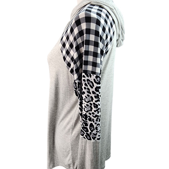 NWT CATO Hoodie Womens XS Gray Beaded Cross Faith Pullover Casual Religious NEW - Picture 8 of 15